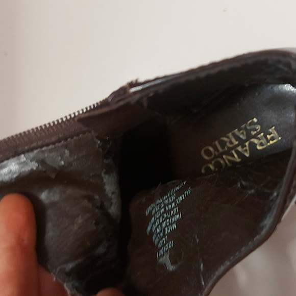 Franco Sarto brown leather ankle booties - Picture 6 of 8